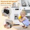 Wooden Pretend Play Kitchen Toy Set with Range Hood, Real Sounds & Lights, Interactive Kitchen Playset for Kids